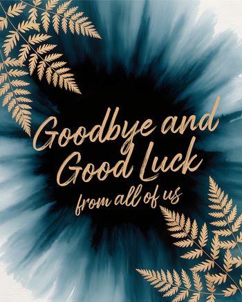 Use Golden fern - group leaving ecard