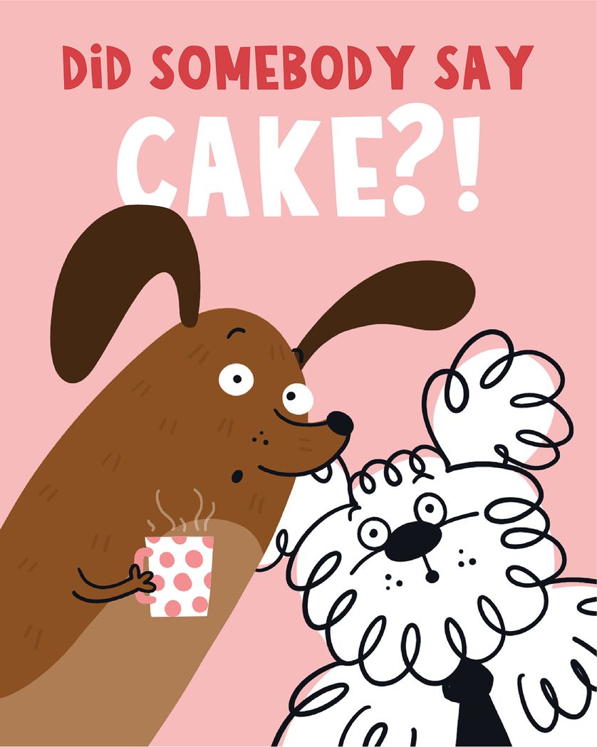 Card design "Time for cake - Group Birthday Ecard"