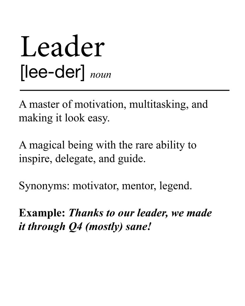 Card design "Dictionary Corner - group Boss ecard"