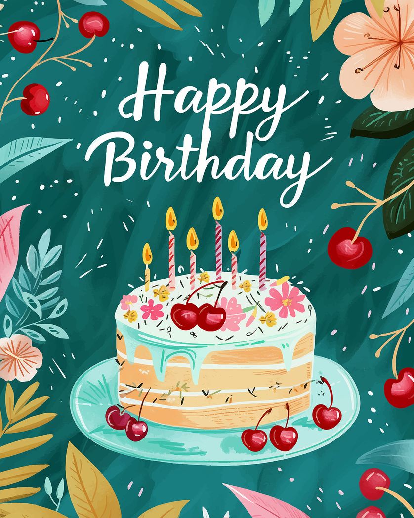Card design "Jade dreams - group birthday ecard"