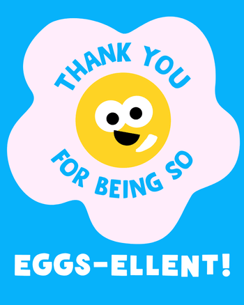 Use sunny side up - group thank you ecard