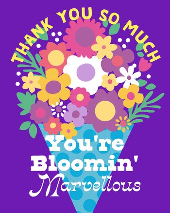 Use Blooming - group thank you ecard