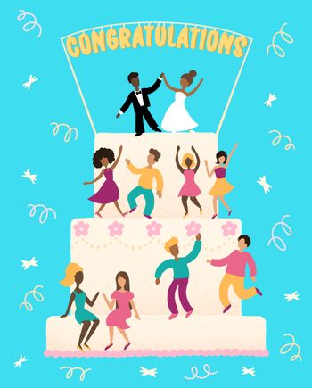 Use Wedding Dance - group wedding ecard