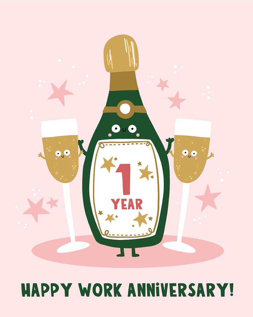 Card design "Pop Fizz - group anniversary ecard"