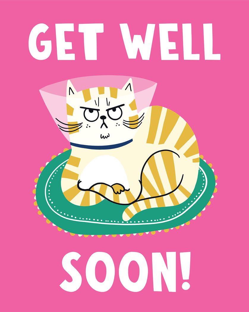 Card design "Grumpy Cat - group get well ecard"