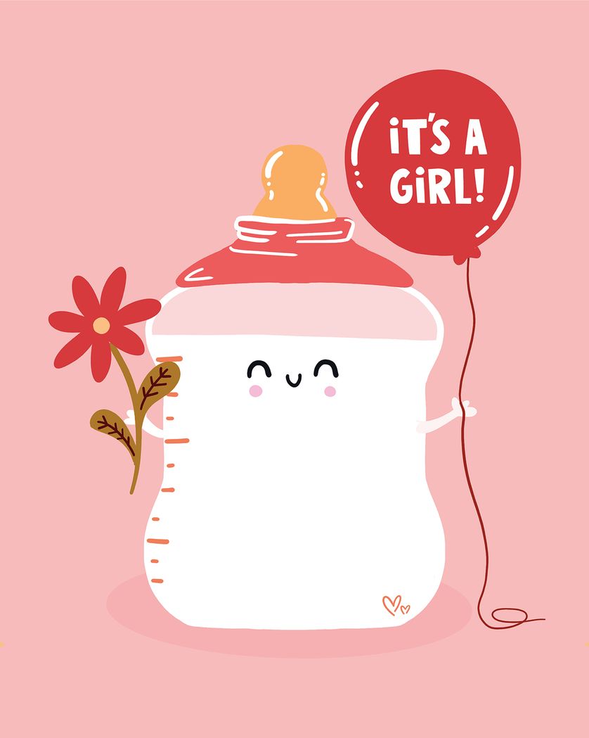 Card design "Happy Bottle - group new baby ecard"