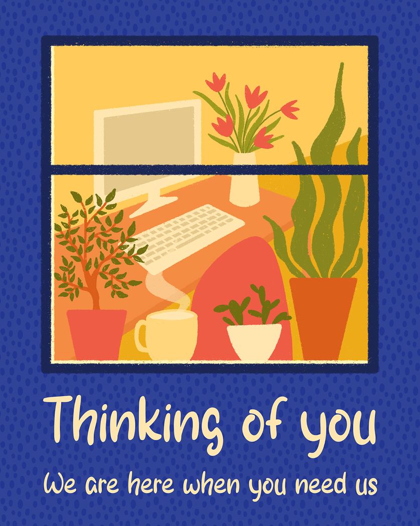 Card design "Team support  - group empathy ecard"