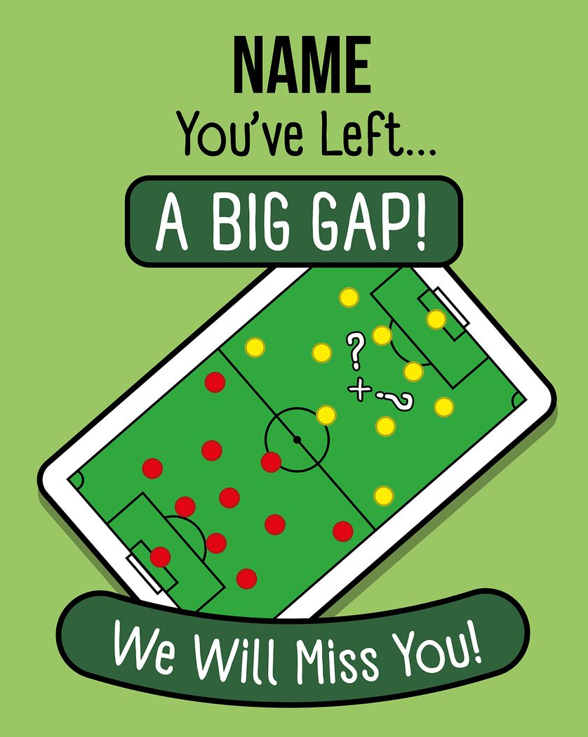Card design "Make some space - group leaving ecard"