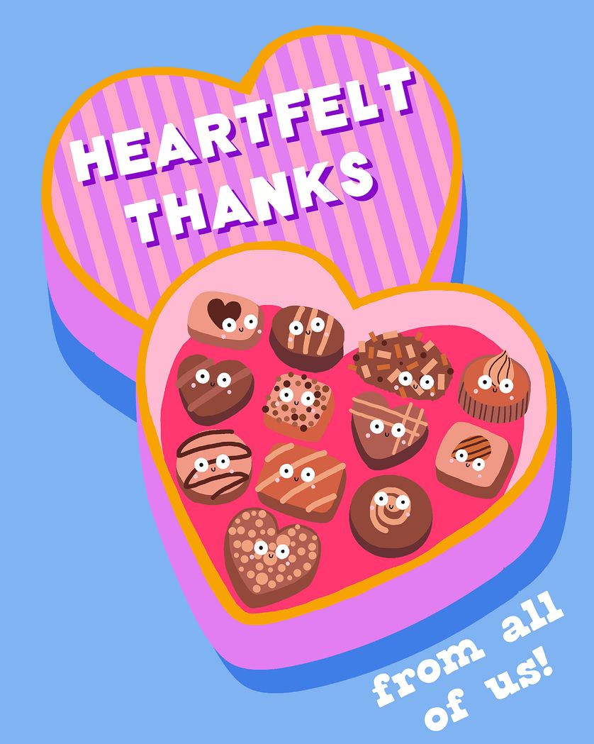 Card design "Life is like... - group Thank you ecard"