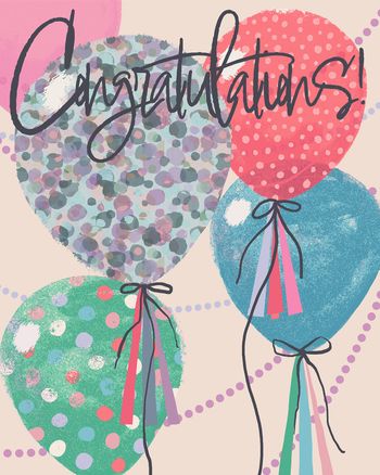 Use Beautiful Balloons - group congratulations ecard