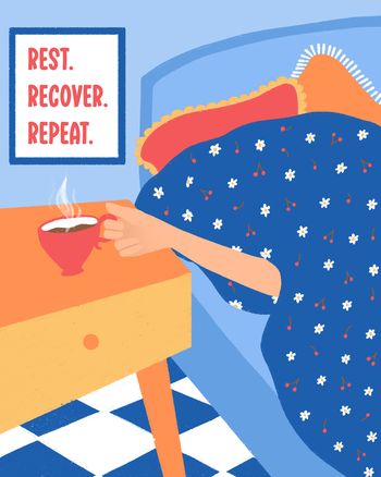 Use Bed rest - group get well ecard