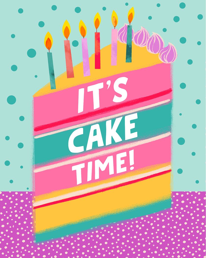 Card design "Cake slice"