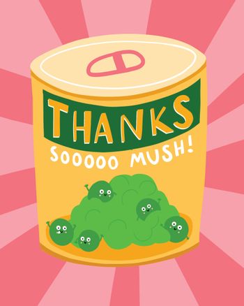 Use Mush love - group thank you ecard
