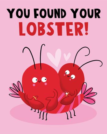 Use Lobster love - group wedding ecard