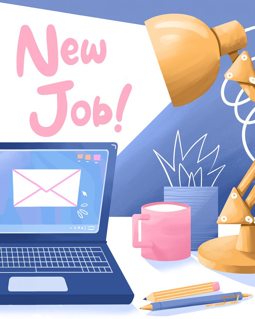 Card design "workspace - group leaving ecard"
