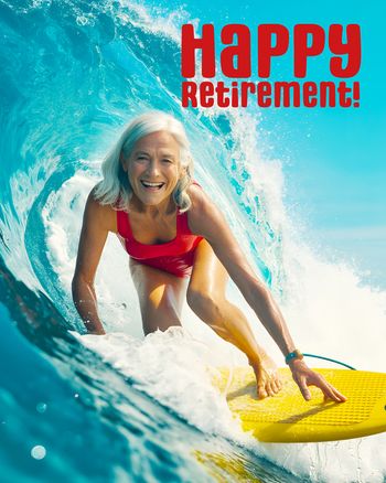 Use Surfin' into retirement - AI group ecard