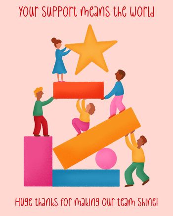 Use Building a business - group Thank you ecard