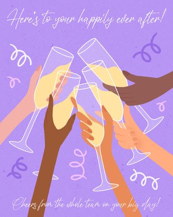 Use Wedding toast - group wedding ecard