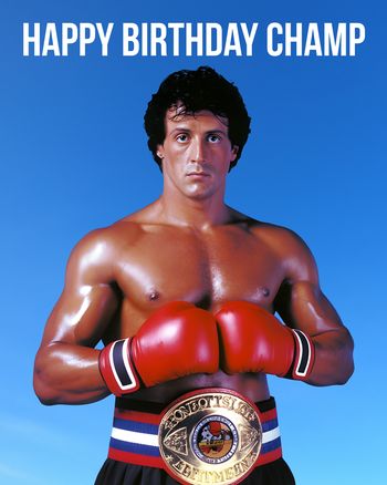 Use Boxing champ - AI group birthday ecard
