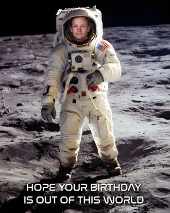 Use First Man - AI group Birthday ecard