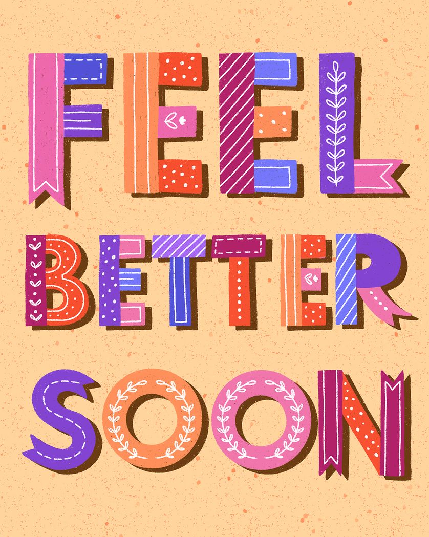 Card design "Ribbons - Group Get Well ecard"