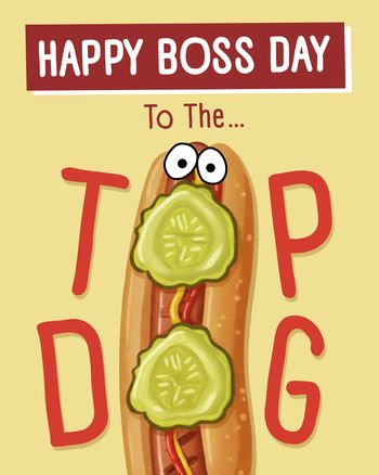 Use Hot dog - group boss day ecard