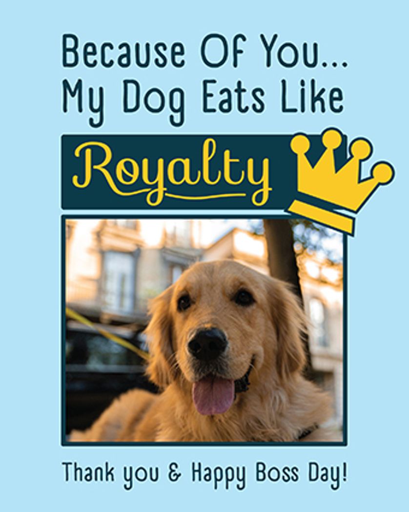 Card design "top dog - group boss day ecard"