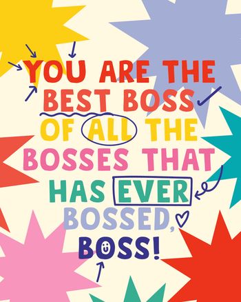 Use Bossy words - group boss day ecard