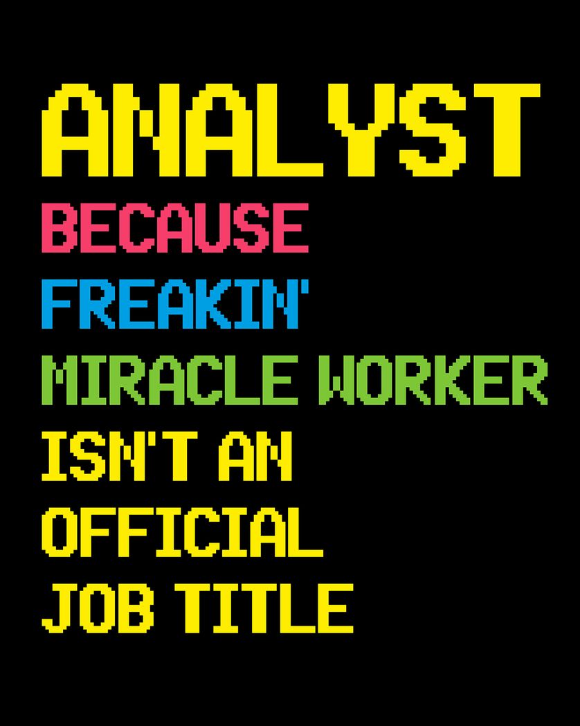 Card design "Analyst - group Birthday ecard"