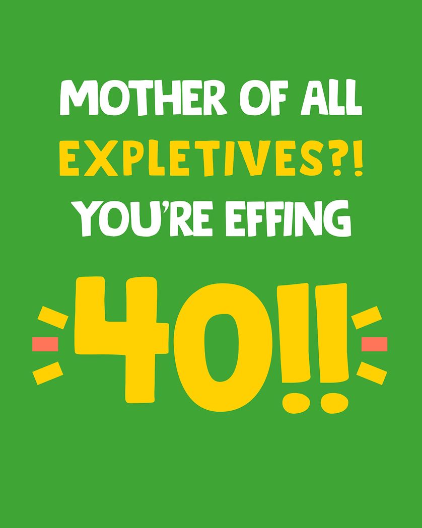Card design "effing nora - group birthday ecard"