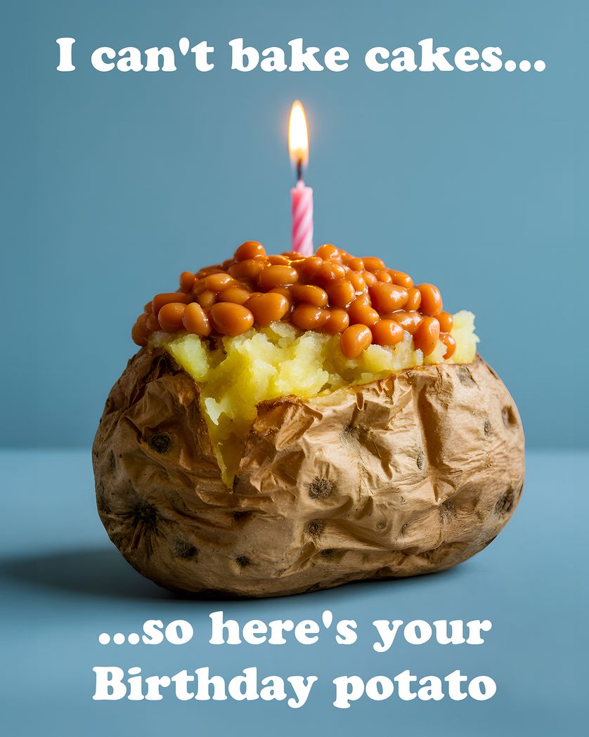 Card design "Baked birthday - group birthday ecard"
