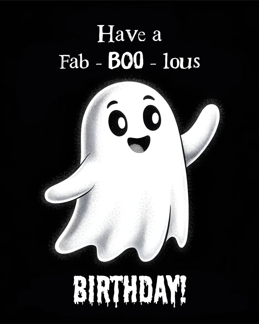Card design "Halloween birthday - group birthday ecard"