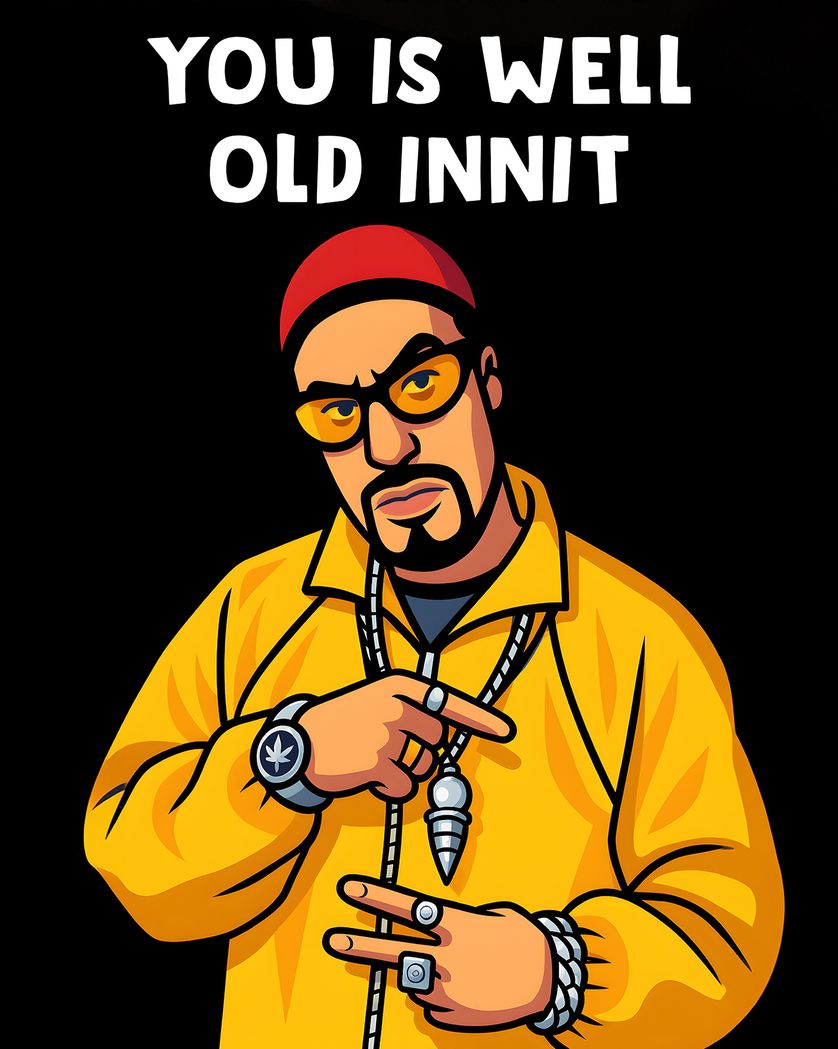Card design "Ali G - group birthday ecard"