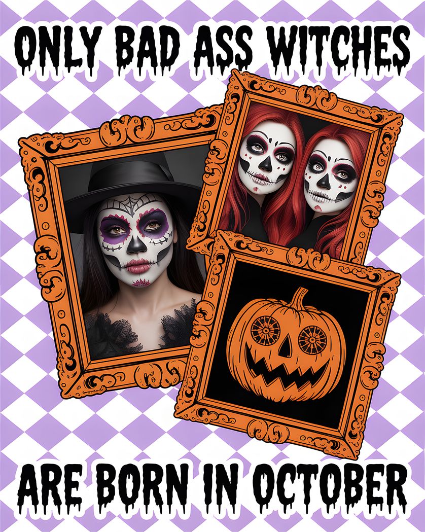 Card design "spooky card - group birthday ecard"