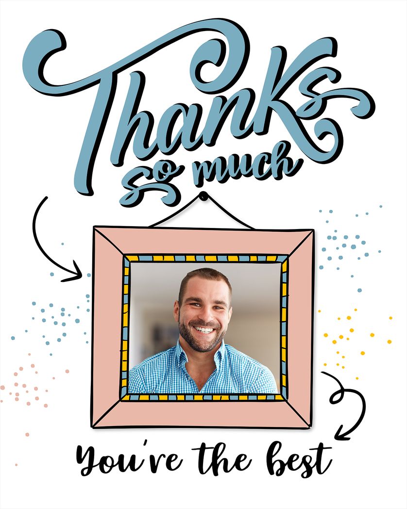 Card design "Framed thanks - group thank you ecard"