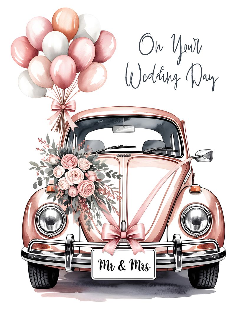 Card design "Beautiful Beetle - group wedding ecard"