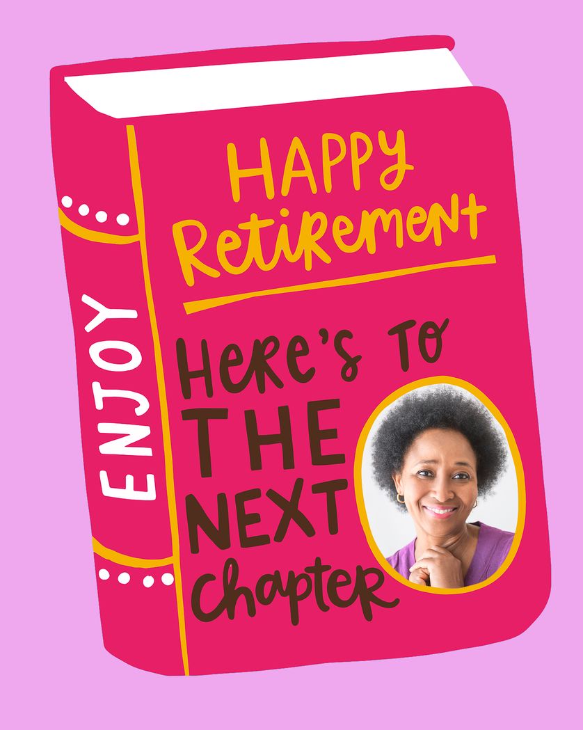 Card design "Novel card - group retirement ecard"