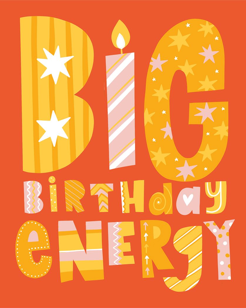 Card design "The Birthday type"