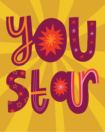 Use The star type - group thank you ecard