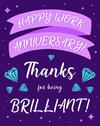 Use Diamond lights - group anniversary ecard