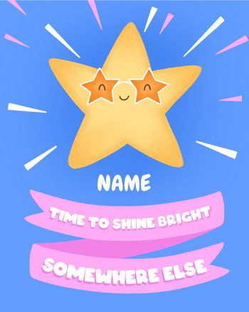 Use Time to shine - group leaving card