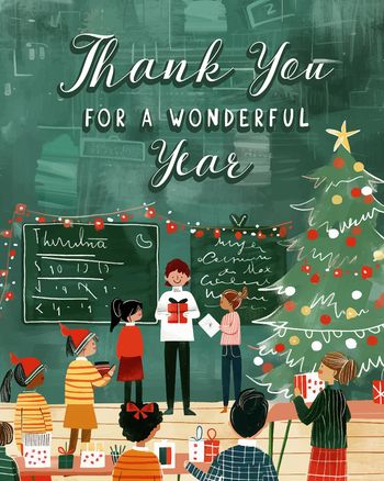 Use School year - group festive ecard