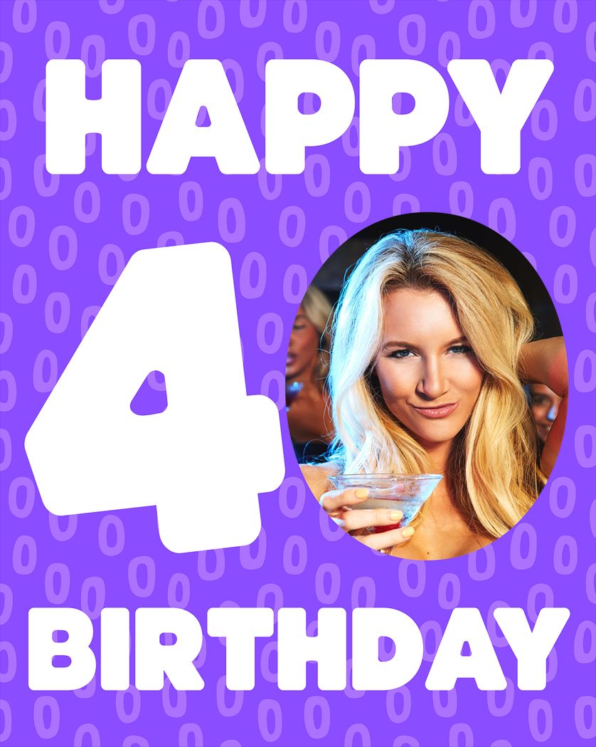 Card design "40th Photo - group birthday ecard"