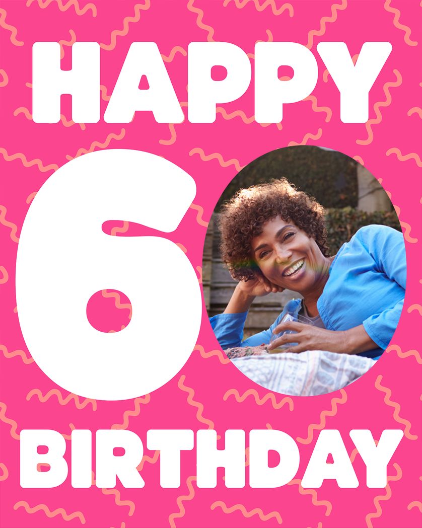 Card design "60th Photo - group birthday ecard"