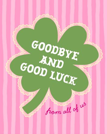 Use Lacy clover - group leaving ecard