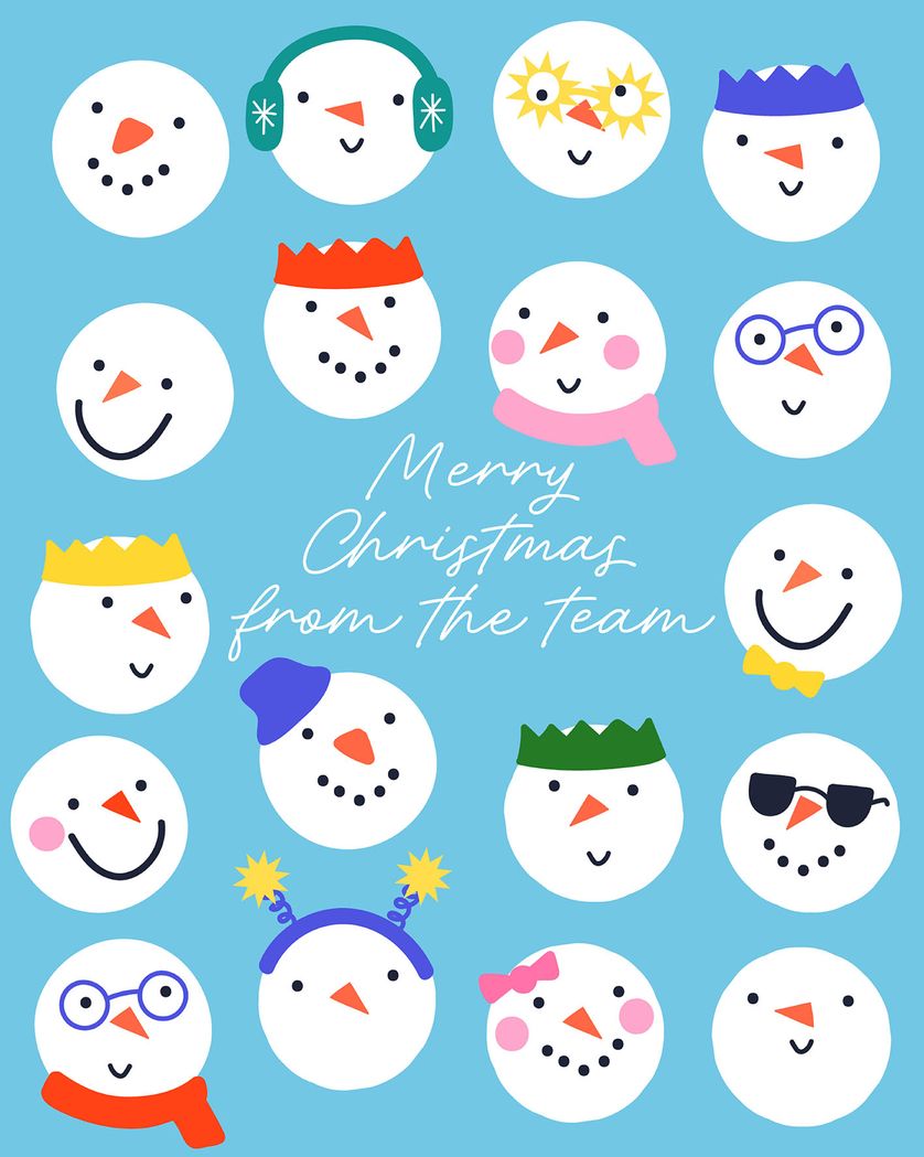 Card design "Snow solid crew - group festive ecard"