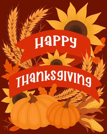 Use Harvest table - group thanksgiving ecard