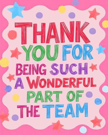 Use Felt-tip thanks - group leaving ecard