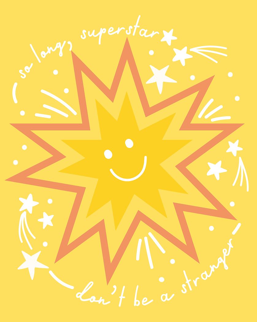 Card design "Doodly doo - group leaving ecard"