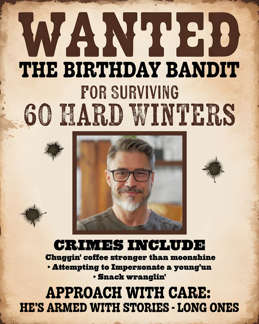 Card design "Birthday bandit - group birthday ecard"